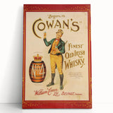 Retro Cowan’s Irish Whisky Poster - Vintage Wall Art Print