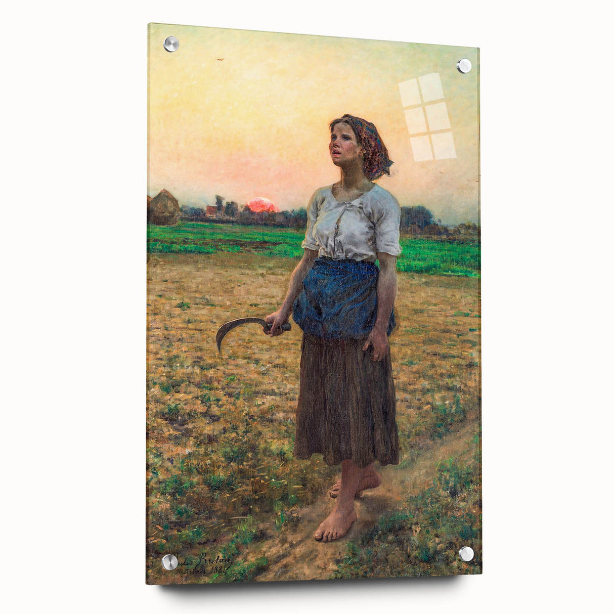 Realism Art Print - The Song of the Lark by Jules Breton Canvas Art
