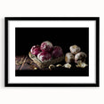 Rustic Radicchio & Garlic Art – Vintage Farmhouse Kitchen Print