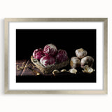 Rustic Radicchio & Garlic Art – Vintage Farmhouse Kitchen Print
