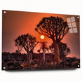 Large abstract wall art depicting the Namibian landscape on acrylic glass, in earthy tones.