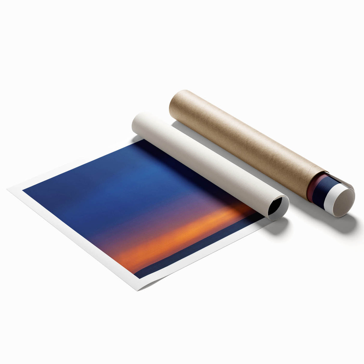 Extra large rolled print depicting Yucatan scenery with vibrant floral elements.