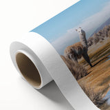 Art deco poster of a Bolivian landscape in pastel shades on rolled canvas, ideal for nursery wall art.