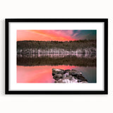 Abstract art print of a vibrant, colorful Connecticut landscape on a large textured canvas, ideal for living room decor.