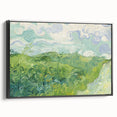 Black and white landscape painting on a framed canvas, depicting a vintage-style pastoral scene, ideal for bedroom wall art.