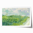 Extra large rolled canvas print featuring a floral motif in vibrant blues and yellows, ideal for art wall dining room.
