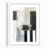 Minimalist wall art frame featuring an abstract design in soft pastel colors, displayed with a white mat. Perfect for modern home decor and art enthusiasts.