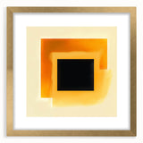 Abstract Art Prints – Black Square with Glowing Orange Gradient