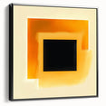 Abstract Art Prints – Black Square with Glowing Orange Gradient