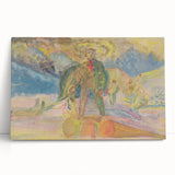 Expressionist Art - Weighing Wood by Weisz-Kubínčan - Vibrant Masterpiece