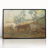 Modern Wall Art - Cows by Cyprián Majerník - Rustic Farmhouse Decor