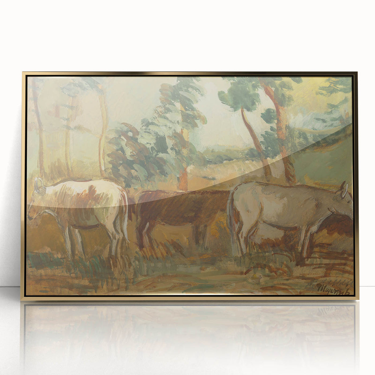 Modern Wall Art - Cows by Cyprián Majerník - Rustic Farmhouse Decor