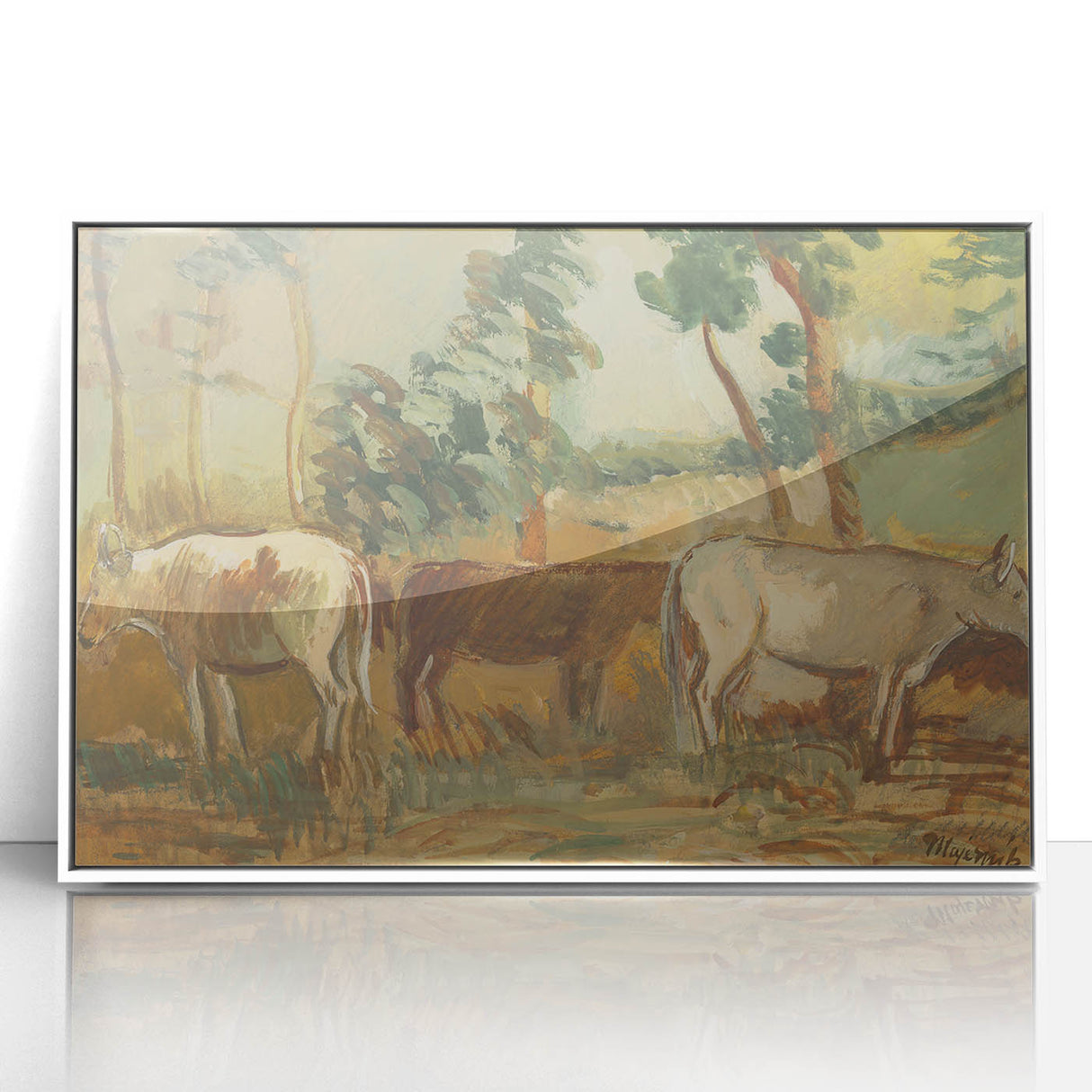 Modern Wall Art - Cows by Cyprián Majerník - Rustic Farmhouse Decor