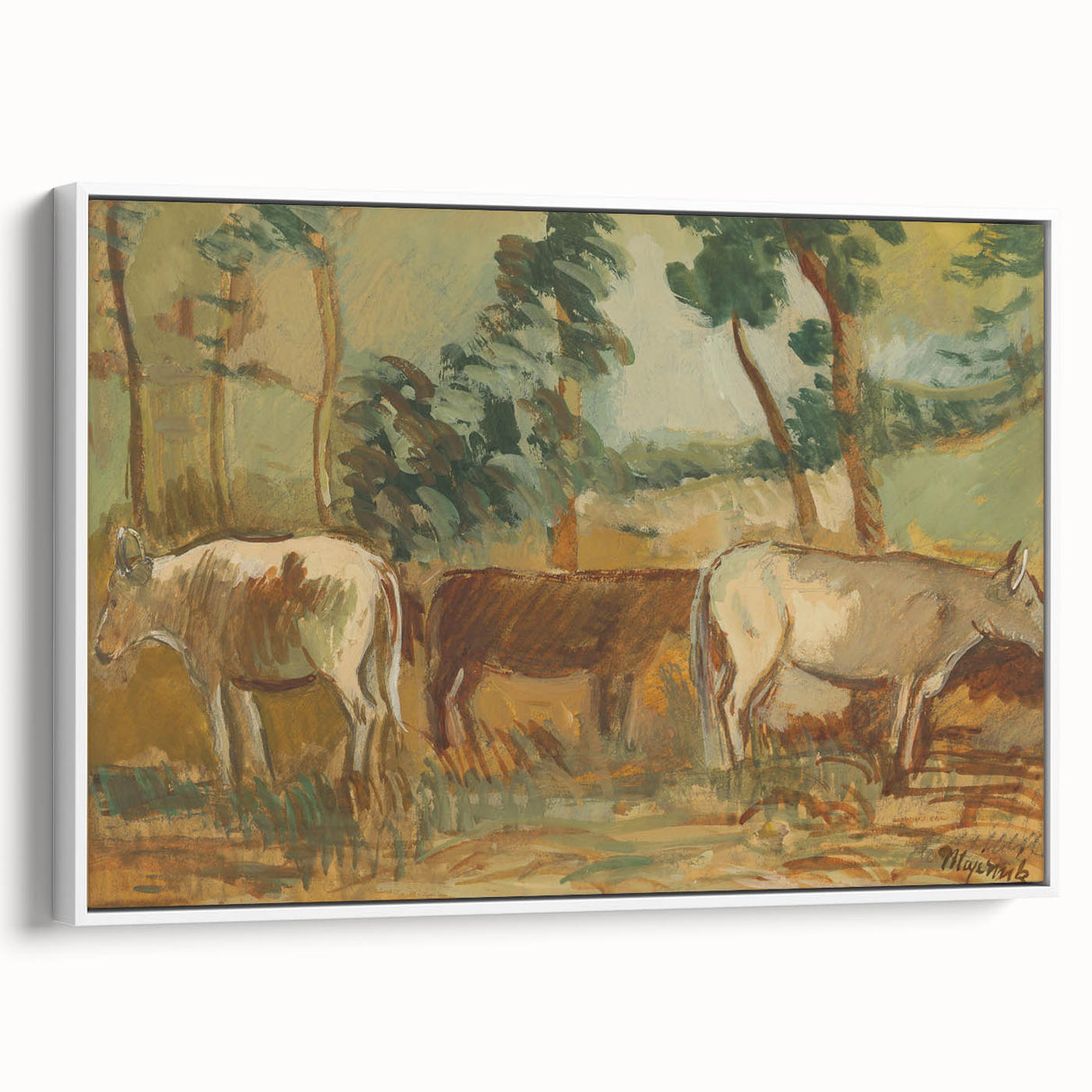 Modern Wall Art - Cows by Cyprián Majerník - Rustic Farmhouse Decor