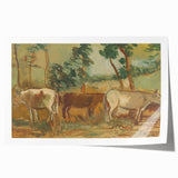 Modern Wall Art - Cows by Cyprián Majerník - Rustic Farmhouse Decor