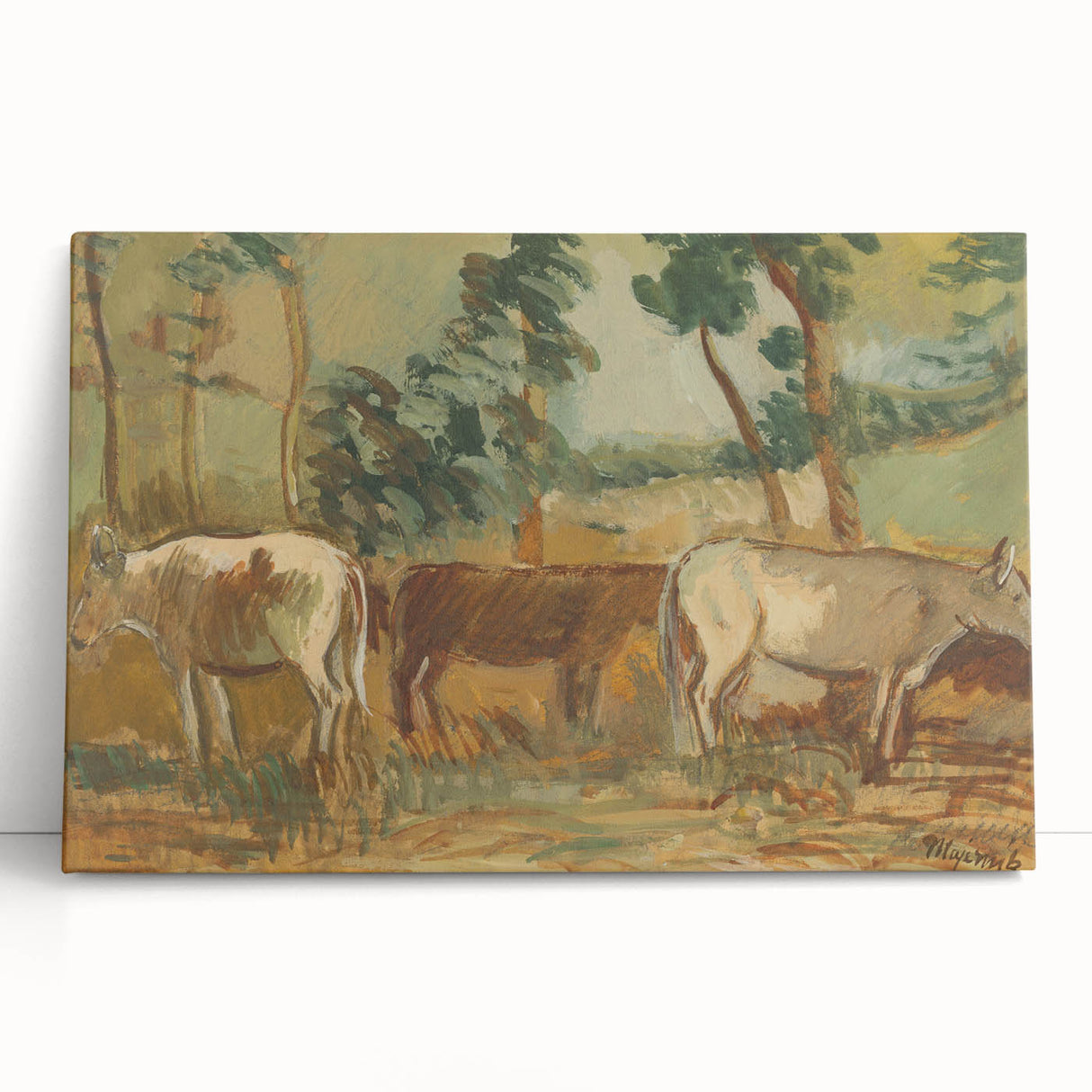 Modern Wall Art - Cows by Cyprián Majerník - Rustic Farmhouse Decor