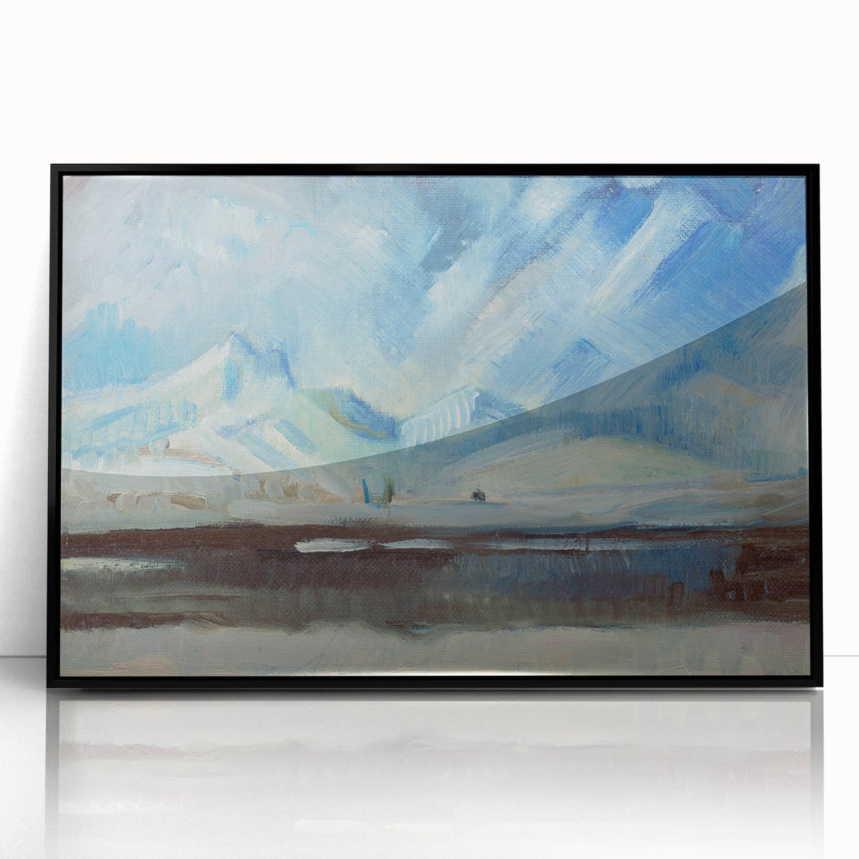 Expressionist Winter Landscape – Serene Snowy Wall Art
