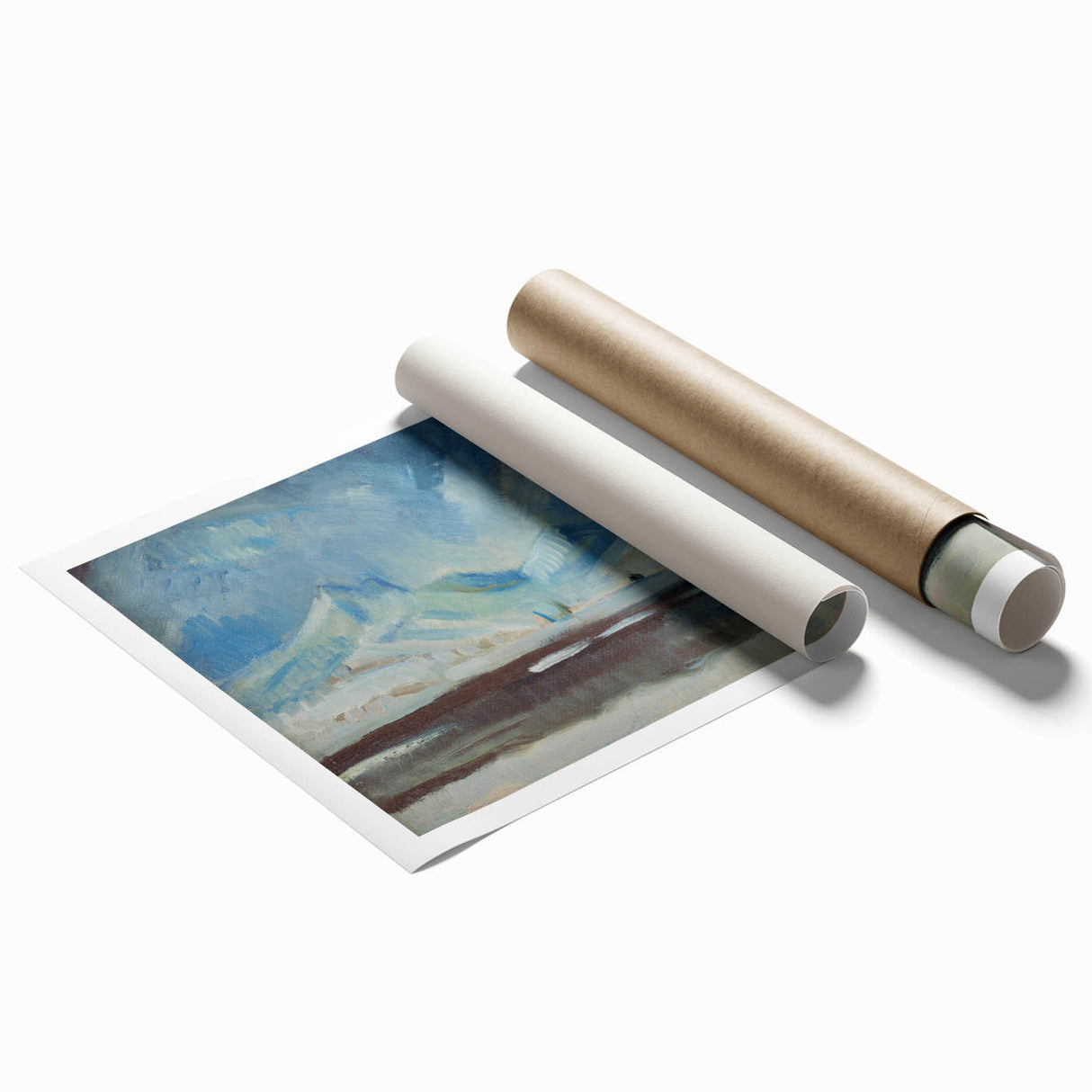 Expressionist Winter Landscape – Serene Snowy Wall Art