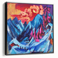 Vibrant Expressionist Winter Scene – Abstract Mountain Wall Art