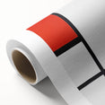 Minimalist Modern Wall Art – Abstract Geometric Red and Black Composition