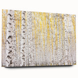 Serene Birch Forest Wall Art – Nature Canvas for Living Room