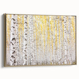 Serene Birch Forest Wall Art – Nature Canvas for Living Room