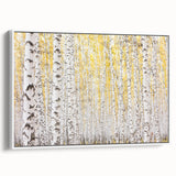 Serene Birch Forest Wall Art – Nature Canvas for Living Room