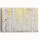 Serene Birch Forest Wall Art – Nature Canvas for Living Room