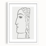 Expressionist Art - "Woman's Head" by Leo Gestel - Elegant Line Drawing