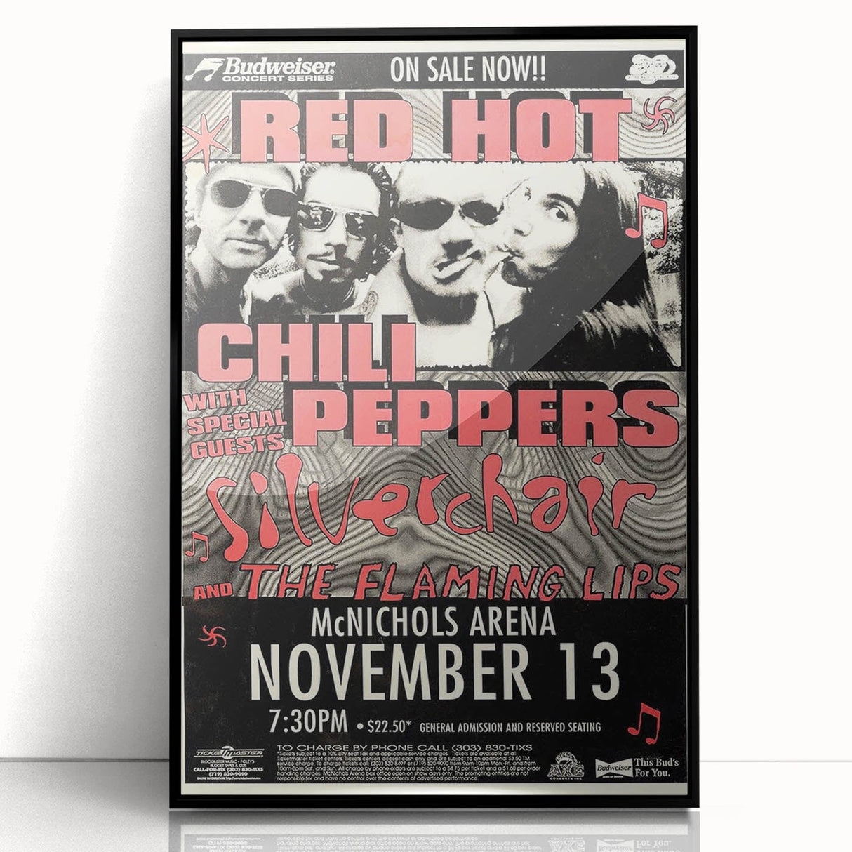 Red Hot Chili Peppers Concert Poster | Vintage Rock Wall Art