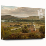 Romantic Art Prints: Panoramic Landscape Near River Moselle by Rousseau