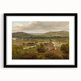 Romantic Art Prints: Panoramic Landscape Near River Moselle by Rousseau