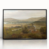 Romantic Art Prints: Panoramic Landscape Near River Moselle by Rousseau