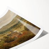 Romantic Art Prints: Panoramic Landscape Near River Moselle by Rousseau