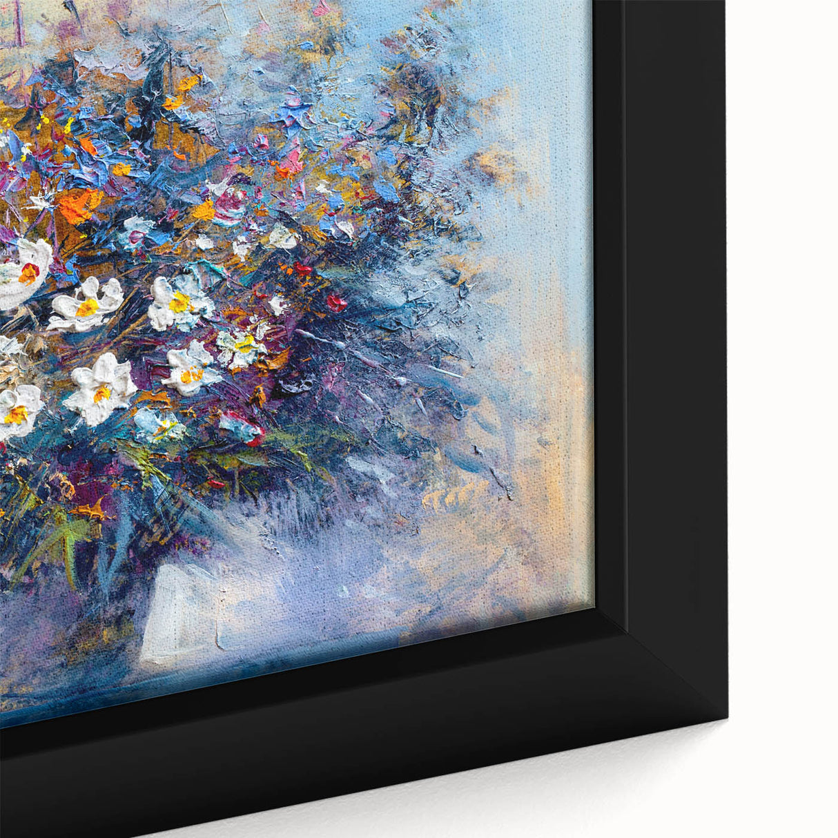 Elegant Floral Bouquet Wall Art – Abstract Canvas for Living Room