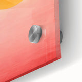 Close-up of abstract minimalist wall art design showcasing vibrant acrylic colors on glass, highlighting intricate textures and modern aesthetics for stylish decor.