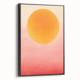 Framed abstract minimalist wall art in black, showcasing a sleek side view. Ideal for modern decor, this canvas adds a touch of elegance to any space.