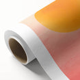 Abstract minimalist wall art on rolled canvas showcasing soft pastel colors and geometric shapes, perfect for modern home decor, packaged securely in a cardboard tube.