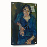 Expressionist Woman in Blue – Vibrant Figurative Wall Art