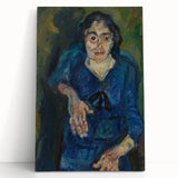 Expressionist Woman in Blue – Vibrant Figurative Wall Art