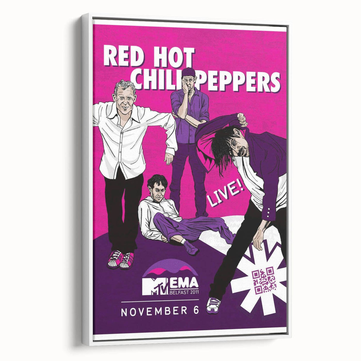 Red Hot Chili Peppers 2011 MTV EMA Poster | Vintage Rock Art