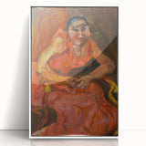 Expressionist Woman in Pink – Bold Figurative Wall Art