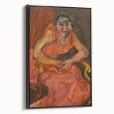 Expressionist Woman in Pink – Bold Figurative Wall Art