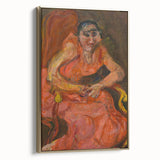 Expressionist Woman in Pink – Bold Figurative Wall Art