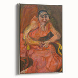 Expressionist Woman in Pink – Bold Figurative Wall Art