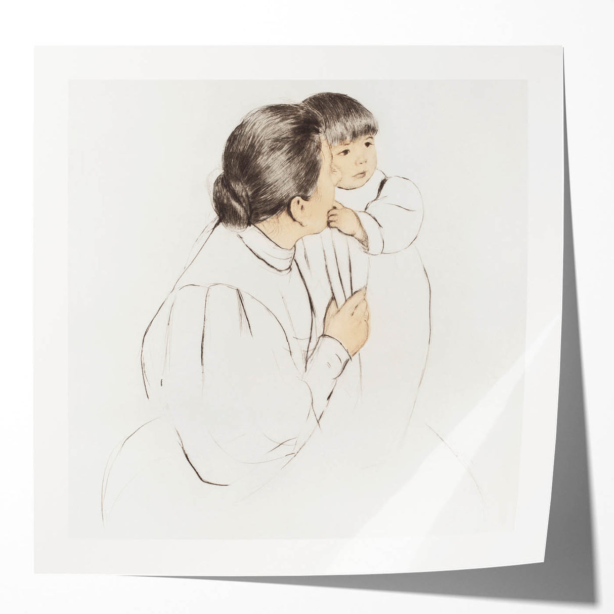 Impressionism Wall Art: Peasant Mother and Child by Mary Cassatt Prints