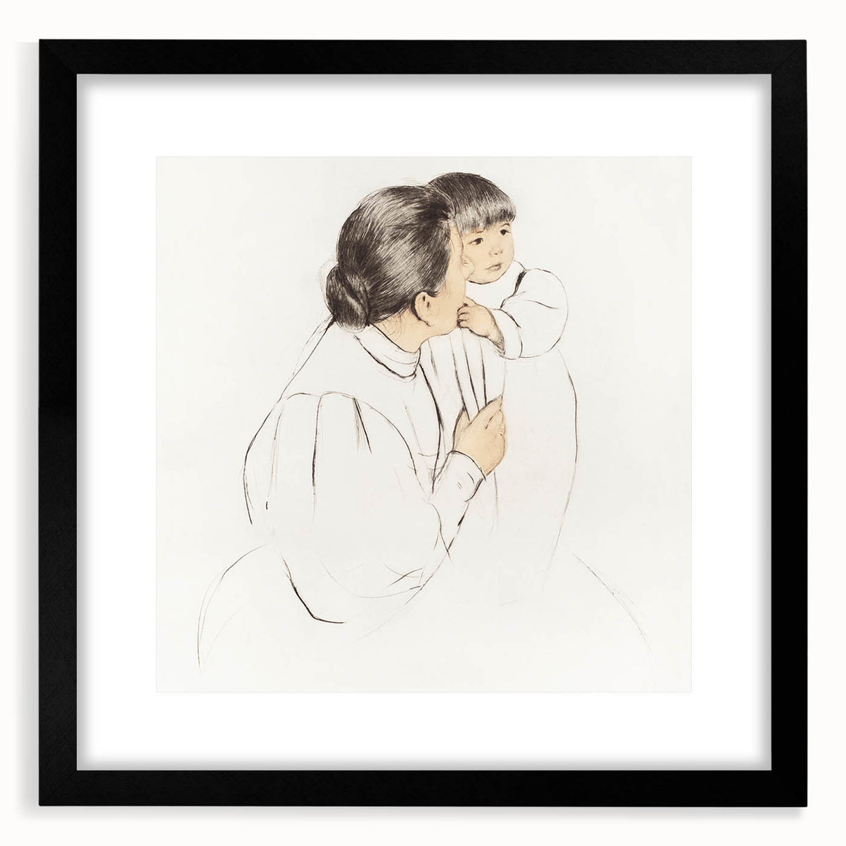 Impressionism Wall Art: Peasant Mother and Child by Mary Cassatt Prints