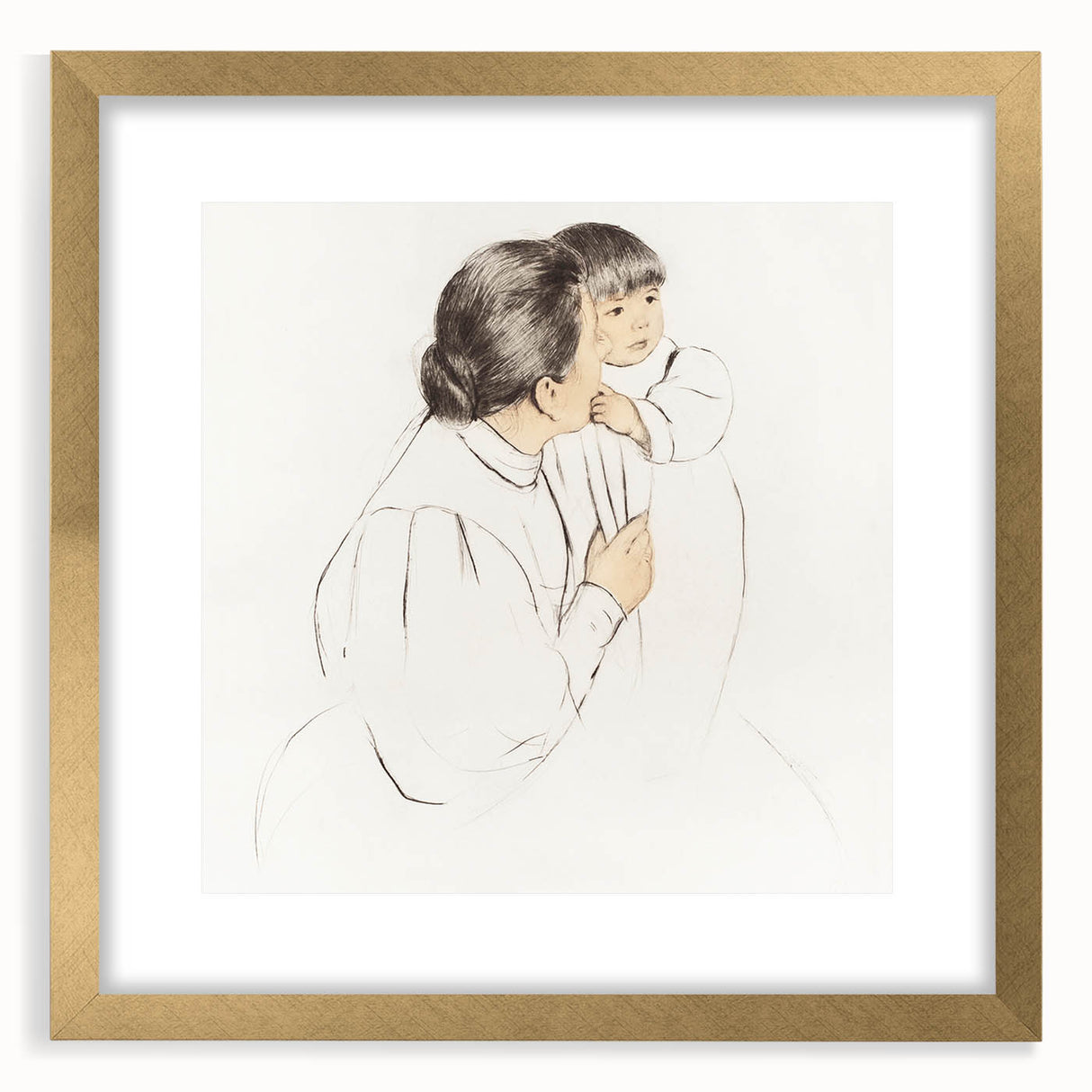 Impressionism Wall Art: Peasant Mother and Child by Mary Cassatt Prints