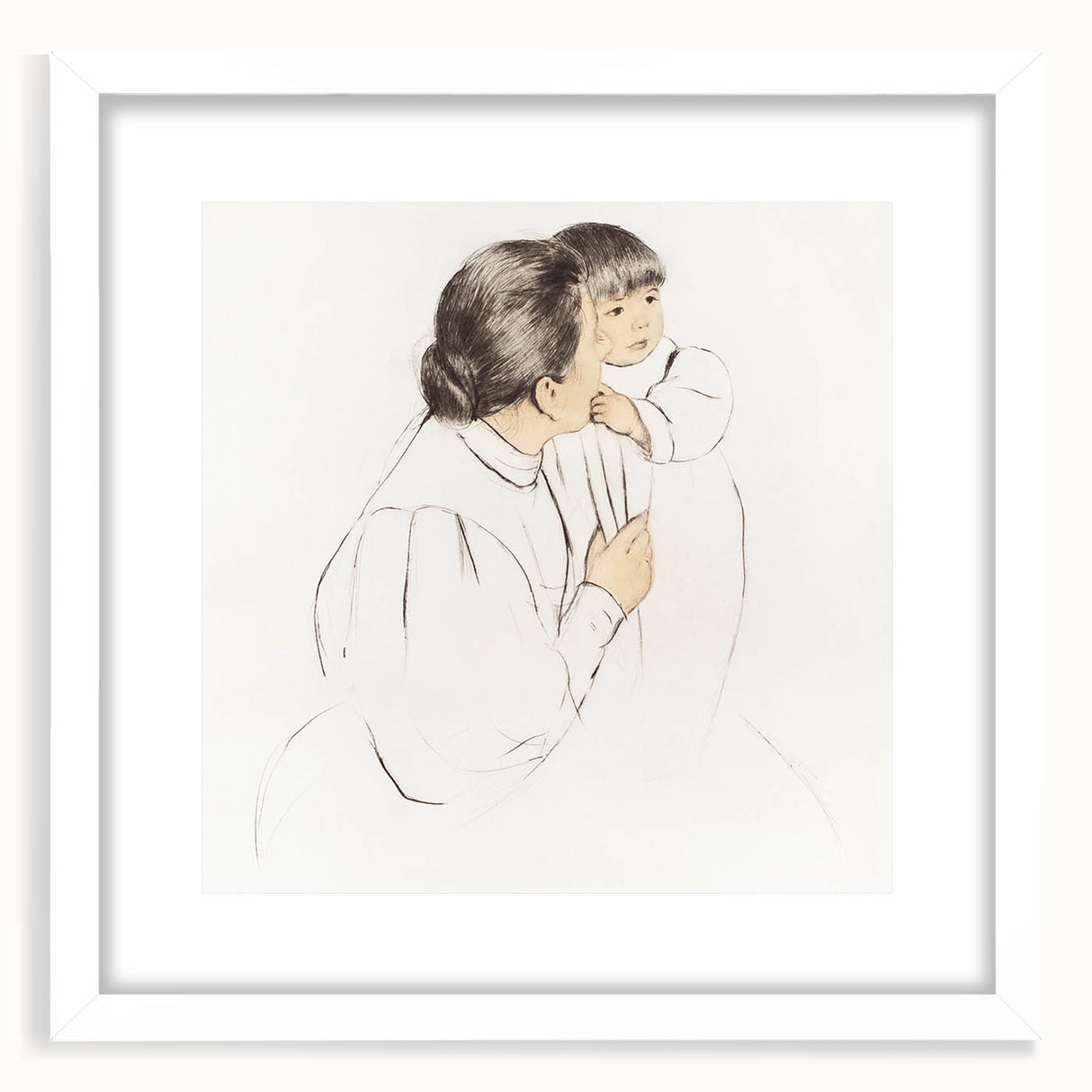 Impressionism Wall Art: Peasant Mother and Child by Mary Cassatt Prints