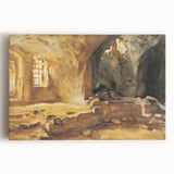 Romantic Art Prints: Ruined Cellar—Arras by John Singer Sargent
